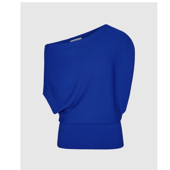 New! REISS London Meryl Asymmetric Knitted Top - Picture 13 of 14